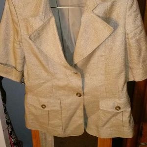 Ann Taylor Eat 1954 Short Sleeve Lined Jacket